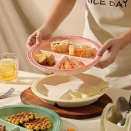 Ceramic Compartment Plate Three Compartment Plate Adult 211 Fat-Reducing Quantitative Separation Pla