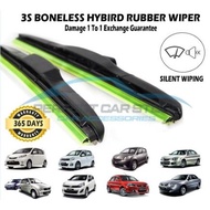 🔥💥[HOT ITEM]💥🔥 CAR RUBBER WIPER - Alza Myvi Axia Wira Saga BLM FLX Kancil Kelisa Viva Waja Persona- 