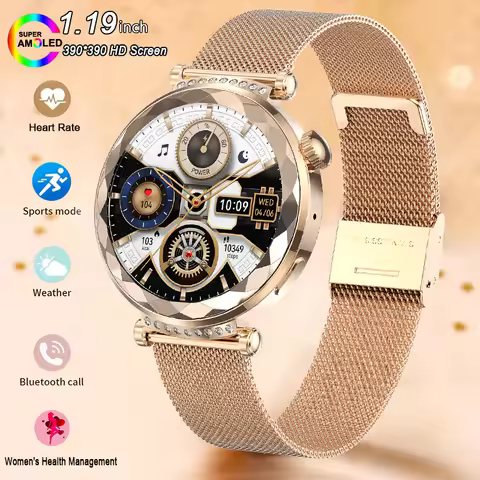 Watch GT5 Mini Smart Watch Women 390*390 AMOLED Screen Bluetooth Call NFC IP68 Waterproof Heart Rate