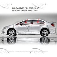 HONDA CIVIC FB ( 2013 - 2015 ) TRO - DOOR GLASS MOULDING LINING OUTER / GETAH LUAR CERMIN
