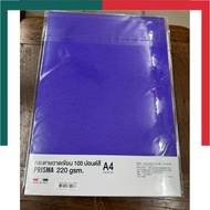 กระดาษสี 100 ปอนด์สี วาดเขียนสี กระดาษร้อยปอนด์สี A4[1แผ่น][ขั้นต่ำ 5แผ่น] กระดาษแข็ง วาดเขียนสี 220