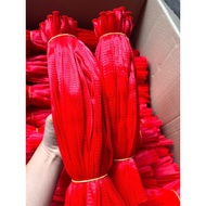 Plastic mesh bag covered with grapefruit, mesh bag for onions, RED plastic mesh bag for fruit