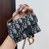 Dior 迪奧 Saddle Nano Pouch mini WOC 皮夾 皮包 短夾 錢包 零錢包 斜背包 肩背包