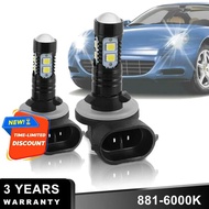 2x H27 881 880 Led Fog Light Bulbs White 6000k 50w High Power Car Lamps 1100lm Beam H1 H3 Headlight 