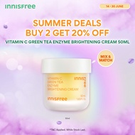 [14 JUNE - 30 JUNE | BUY 2 GET 20% OFF] INNISFREE Vitamin C Green Tea Enzyme Brightening Cream 50ml