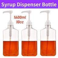 1600ML Sugar Pressure Bottle Fructose Syrup Dispenser Bottle Sugar Pressure Bottle Container 10cc