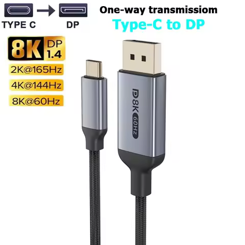 USB C to DisplayPort 1.4 cable 8K@60Hz 4K@144Hz 8K Type C to DP cable,32.4 Gbps,for Thunderbolt 4/3 
