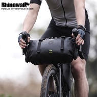 Rhino Road Bike Large Capacity Waterproof Handlebar Bag Mountain Bike Long Distance Road Bike Head Hanging Bun Bag Mothe
