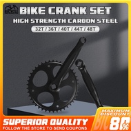 Fixie Crankset Mountain Bike Sprocket with Crank Arm 36/40/44/48/52T 165mm MTB Bicycle Accessories