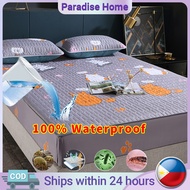 100% Waterproof Mat100% Waterproof Mattress Protector Cover Quilted Fitted Bedsheet Set Queen Size