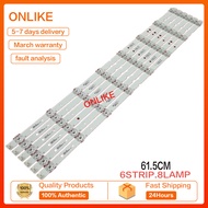6Pcs 615MM LED Strip 8โคมไฟ65HR330M08A1 4C-LB6508-HR01J สำหรับ Toshiba Tv D65A620U 65p65us 65L2 65V2