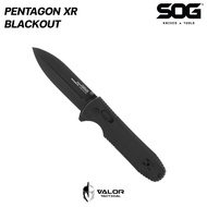 SOG Pentagon XR - Blackout มีดพับ มีดเดินป่า อเนกประสงค์ Knife ป้องกันตัว ใบสเตนเลส