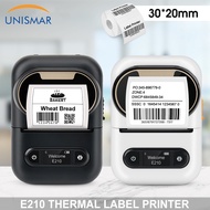 Mini Thermal Label Printer E210 Pocket Label Maker Wireless Bluetooth Price Tag Sticker Label Paper 