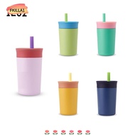 FKILLAONE Toddler Cup with Straw, 12 Oz Insulation Kids Water Bottle, Easy To Clean Spill Resistant 