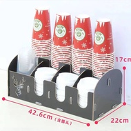 Rak Organizer Paper Cup Coffee Cup Holder Wooden Dispenser Papper Cup
