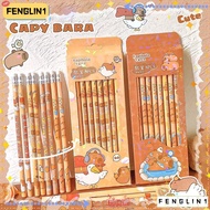 FENGLIN 8Pcs HB Pencil, Capybara Stationery Drawing Pencil, With Rubber Head Smooth Writing Graffiti