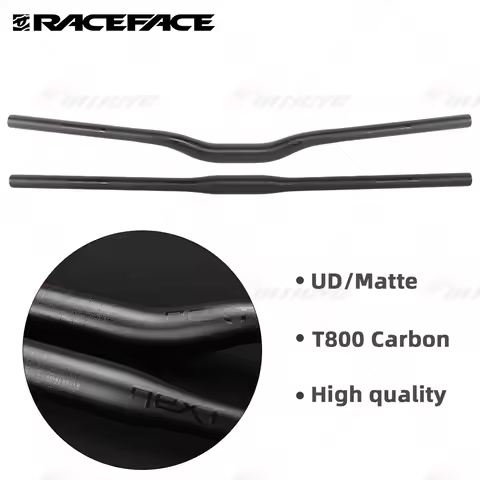 Race Face Next Mountain Bike Black Paint Gloss Logo Full Carbon Handlebar Carbon Bicycle Handlebar M