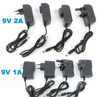 AC to DC 9V 1A 2A 2000MA 1000ma EU US UK AU plug 5.5mmx2.5mm power Supply Charger Adapter adaptor  M