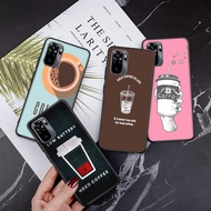 Redmi Note 4 4X 11 5G 11t 5G 11S 5G K30 K30 Pro Poco M4 Pro 5G K50 Gaming 10 TPU Spot black soft bag phone case cartoon pattern coffee