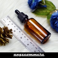 50ML AMBER GLASS BOTTLE WITH BLACK SEAL PIPETTE DROPPER BOTTLE DROPPER SERUM BOTTLE
