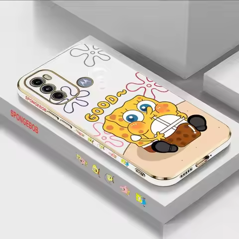 Milk Tea Baby Luxury Plating Phone Case For Motorola Moto G60 G53 G52 G50 G42 G30 G20 G22 G52 E20 G9