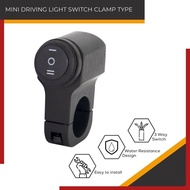 Mini Driving Light 3 Way Switch Mount ON OFF ON Switch With Clamp Waterproof Motor Motorcycle Parts