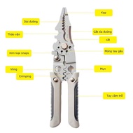 XO New 9-in-1 multi-function wire stripper - Multi-function wire stripper, 4mm wire stripper, hidden