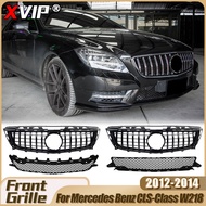 XVIP Chrome Black Diamonds Style Upper Grille  For Mercedes Benz CLS-Class W218 CLS350 CLS500 CLS550