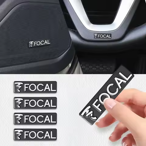 5pcs/10pcs high-quality Metal FOCAL logo car Hi-Fi Speaker audio Speaker Badge stereo sticker Auto s