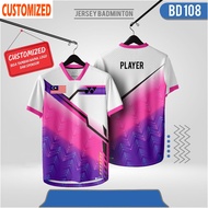 【 Free custom name and number 】 Malaysia Jersey Island badminton flag custom name Jersey Island badm