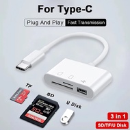 Type C OTG Adapter TF SD Card Reader IOS Adapter 3 In 1 Hub For Macbook PC Laptop iPhone