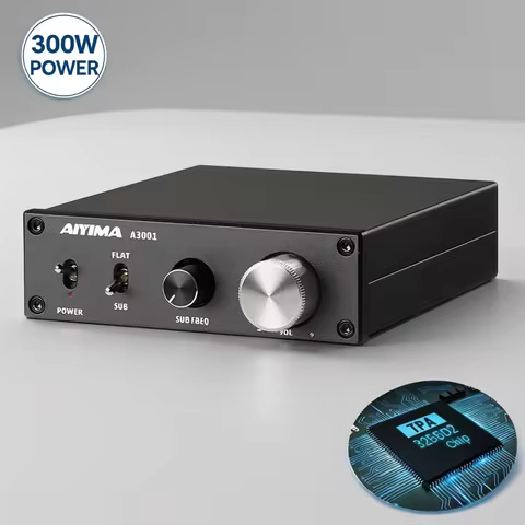 AIYIMA Audio A3001 TPA3255 Subwoofer Amplifier 300W HIFI Speaker Amplifier Mono Sound Power Amplific