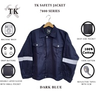 TK WELDING SAFETY JACKET WITH DOUBLE LAYER SLEEVE / BAJU KERJA WELDER DUA LAPIS LENGAN 7800 - DARK B