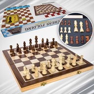 KAYU Premium Wooden Chess Board Wooden Folding Chess Set