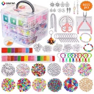 Bahan perhiasan DIY gelang manik abjad pendidikan awal kanak-kanak rentas sempadan, set manik tiga l