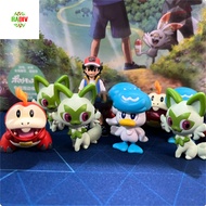 RADIV Poke-mon Figure, Fuecoco Model Doll Sprigatito Figure, Kids Toy Anime Figure PVC 4cm Quaxly Ac