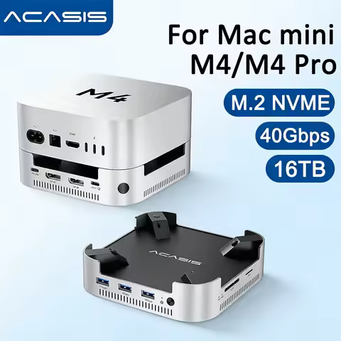 Acasis USB HUB Docking Station for Mac Mini M4 M4 Pro M.2 NVMe SSD 16TB Max 40Gbps PD 30W HDMI 4K/14