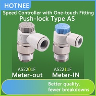 AS  Series Throttle Valve Cylinder Fitting AS1201F/AS2201F Speed Controller with One-touch Fitting  
