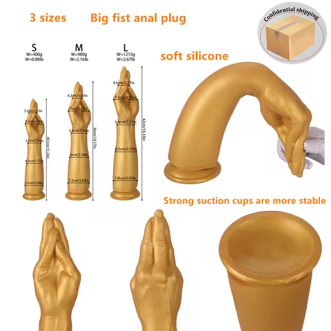 New Strong suction cup hand buttock anal plug large silicone long fist vaginal dilator big fist anal