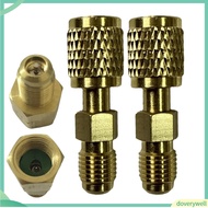 [doverywell]   External Thread Adapter Thread Adapter 1 or 2 Pcs R32 R454b Refrigerant Brass Adapter