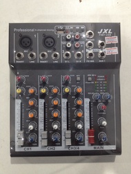 มิกเซอร์ เครื่องผสมสัญญาณเสียง Mixer JXL F4BT-USB 4 Channel USB BLUETOOTH Player Effect EQ 3 Band 4 