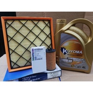 CHEVROLET CRUZE OIL FILTER + AIR FILTER + KOYOMA 10W40 SEMI SYNTHETIC ENGINE OIL