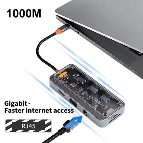 USB C Hub For MacBook Pro/Air Type C to HDMI Adapter Thunderbolt 3 PD SD TF Card Reader - Compatible