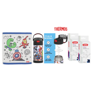 復仇者聯盟 - 日本 Avengers 手巾 + 美國 Thermos 不鏽鋼真空兒童保溫吸管水壺 + 吸管替換配件 (4 件裝) 套裝