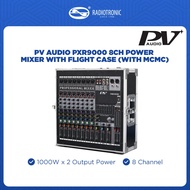 PV AUDIO PXR9000 8 Channel 1000W Power Mixer With Flight Case (MCMC Approved)