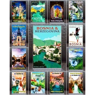 Souvenir Acrylic Fridge Magnet Bosnia A1 2x3"