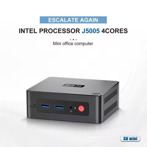 Beelink GK Mini Intel J5005 Mini PC DDR4 M.2 SATA3.0 HDD WIFI BT5.0 USB3.0 HDMI*2 RJ45 1000M LAN Des