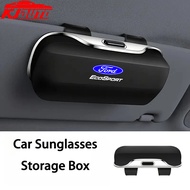 Ford Ecosport Car Sun Visor Sunglasses Holder Press Switch Eyeglasses Storage Box Soft Lining Scratc