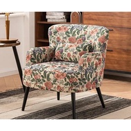 SHOPLA Retro Sofa Chair Single Sofa Leisure Chair Fabric Sofa Chair