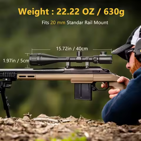 CVLIFE Rifle Scope 6-24x50 Millimeters AO Red and Green Illuminated Long Range Scope Hunting with Sc